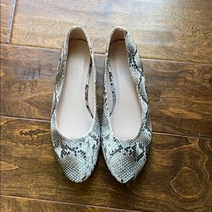 NWOT Asos Truffle Collection Snakeskin Flats